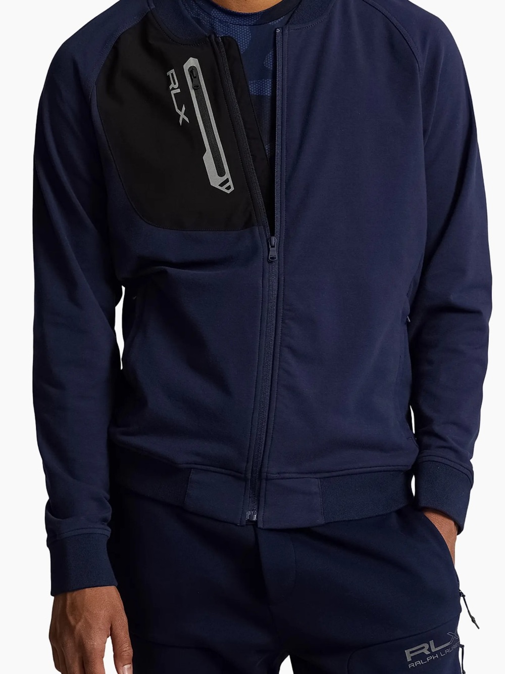 RLX Ralph Lauren Refined Navy Track Jacket - Men's Lightweight Zip-Up NWT